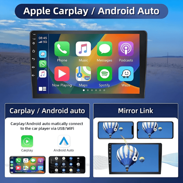 Jeep Wrangler Sahara 09-13 Android Navigation Android Auto Apple Car Play