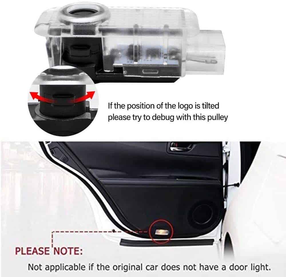 VW Touareg LED Car Door Logo Lights - Set of 2