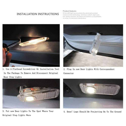 VW Touareg LED Car Door Logo Lights - Set of 2