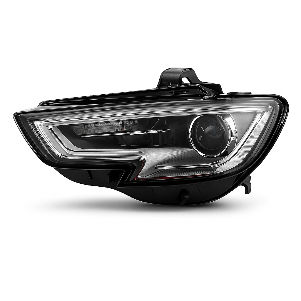 Audi A3 Xenon Headlight Left Side (Refurbished OEM) - 8V0941005D