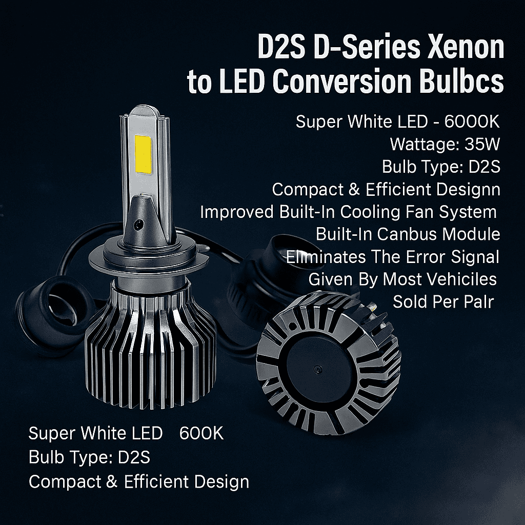 D2S 6000K D-Series LED Bulbs - Set of 2