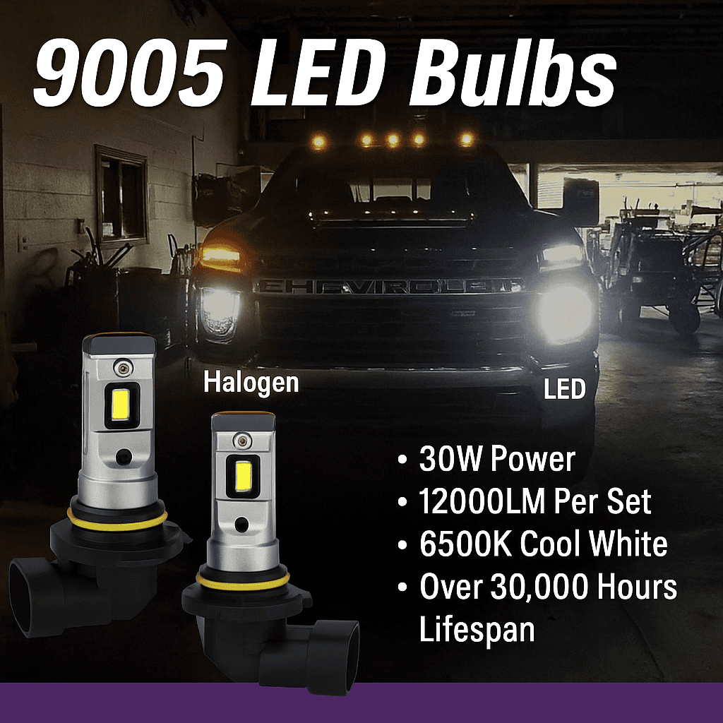 J7 LED 9005 Headlight Bulbs - Set of 2