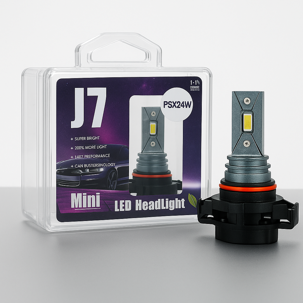 Super Bright Mini LED Fog Light Bulbs (White) 2 Pieces - PSX24W