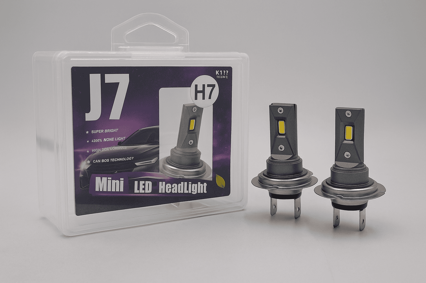 J7 H7 LED Light Bulbs – 6500K Cool White | Set of 2
