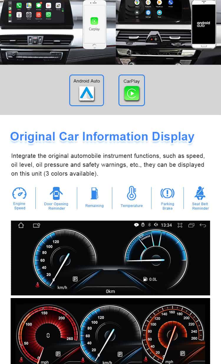 12.5'' Android 13 Navigation for BMW 5 F10 F11 F18 (2011-2012) CIC  Carplay Android auto