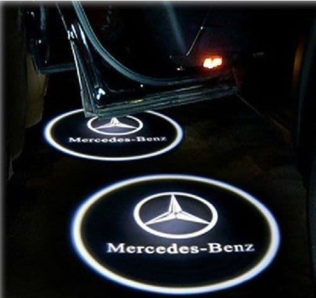 Mercedes W203 LED Car Door Logo Lights  - Set of 2