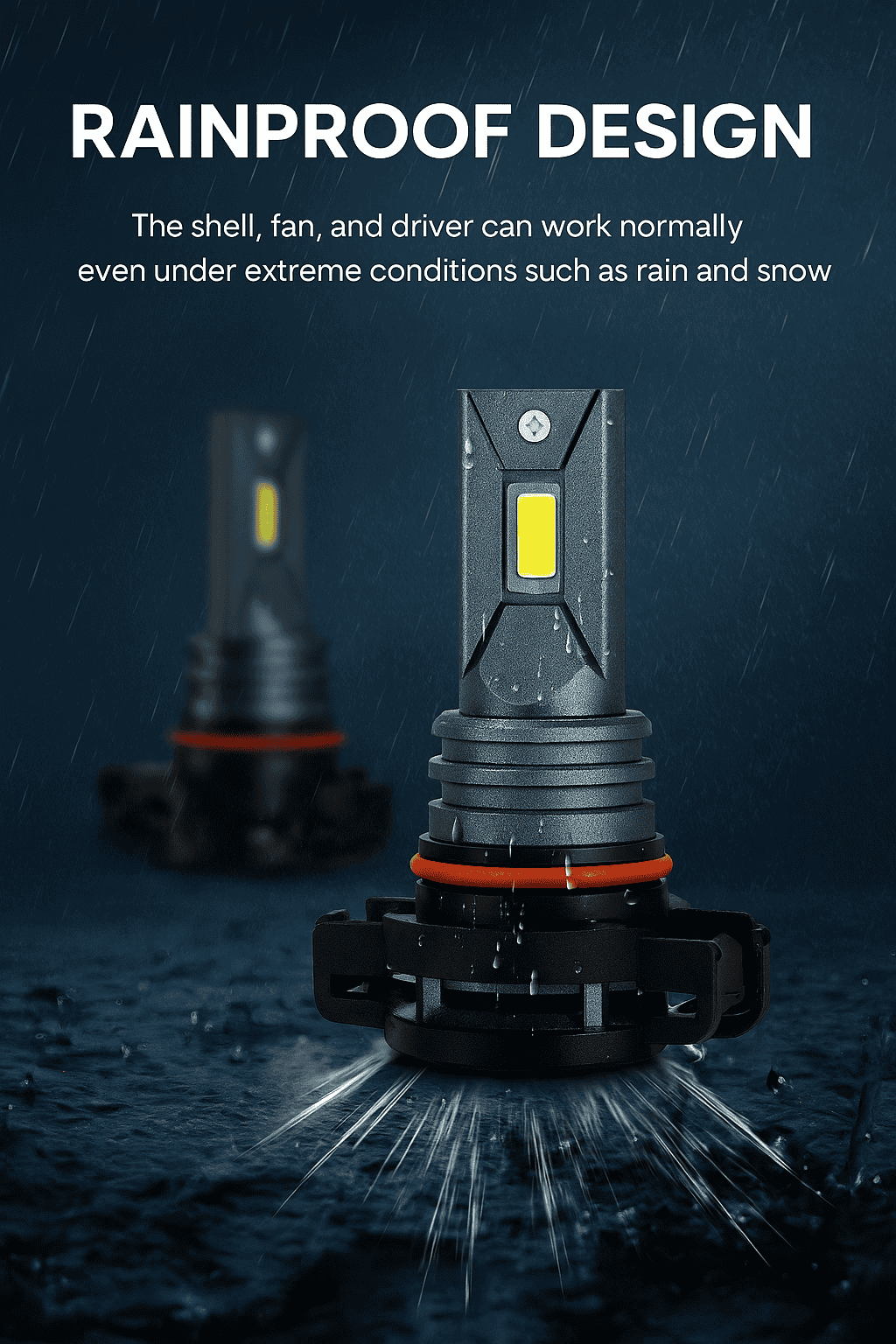 Super Bright Mini LED Fog Light Bulbs (White) 2 Pieces - PSX24W