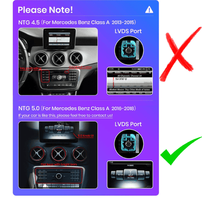Mercedes A Class W176 10.25" Android Navigation Infotainment System with Carplay and Android Auto NTG 5.0/5.1