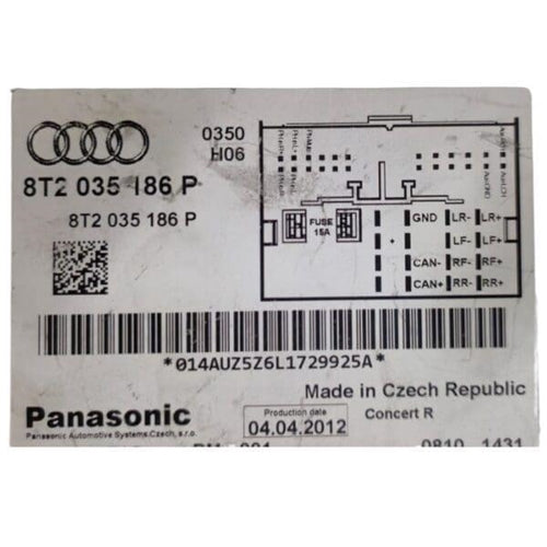 Audi OEM Concert Radio Head Unit – 8T2035186P (Secondhand)