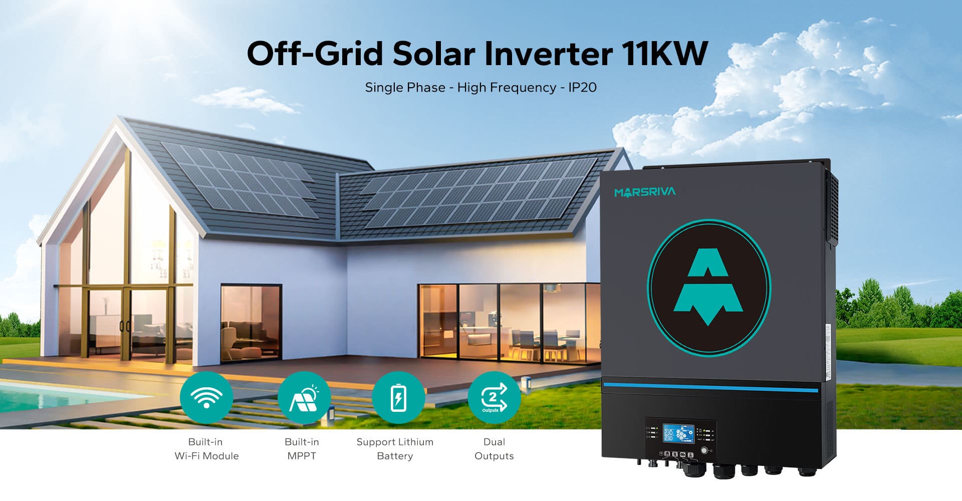 MR-SPF11000M TWIN (Version 1) – 11kVA / 11kW Hybrid Inverter