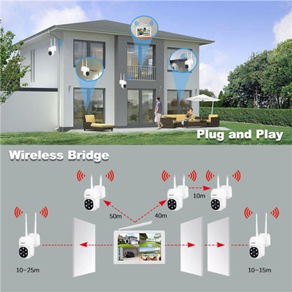4-Channel Wireless CCTV System with 10.1″ LCD Monitor & Two-Way Audio (New Model)
