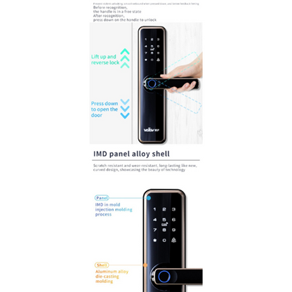 Smart Biometric Door Lock 2024 Model - Universal Side