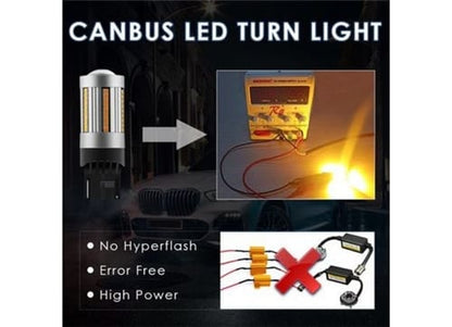 CANBUS - 7440 LED TURN SIGNAL INDICATOR BULBS AMBER COLOUR SET OF 2
