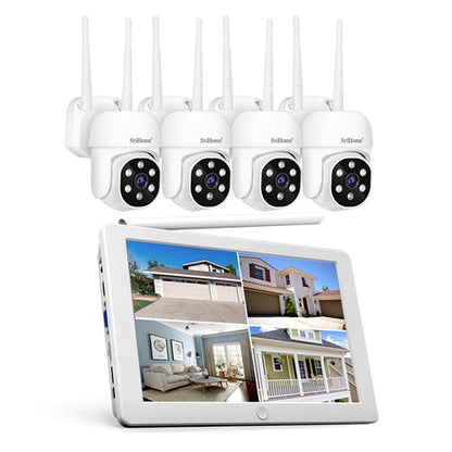 4-Channel Wireless CCTV System with 10.1″ LCD Monitor & Two-Way Audio (New Model)