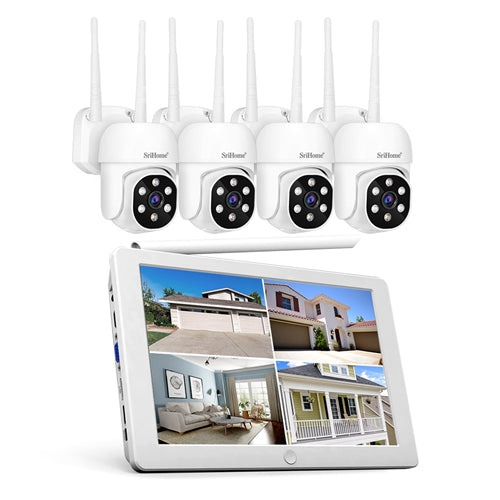 4-Channel Wireless CCTV System with 10.1″ LCD Monitor & Two-Way Audio (New Model)