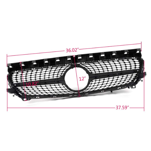 Mercedes Benz W117 CLA Class 2014-2016 Diamond Black Front Bumper Grill - 1178801503