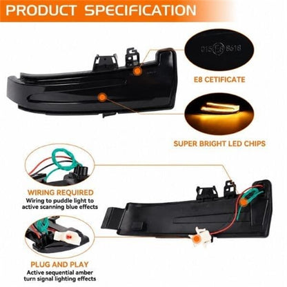 Mercedes Dynamic/ Sequential Side Mirror Indicators for W204 W212 W218 C117 - Set