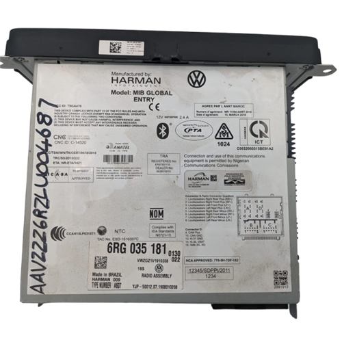 Volkswagen Car Radio With SD Card Reader And USB Connection - 6RG035181