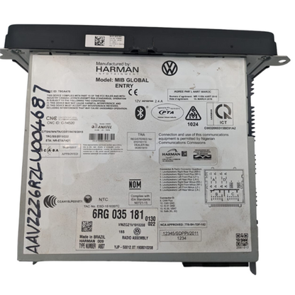 Volkswagen Car Radio With SD Card Reader And USB Connection - 6RG035181