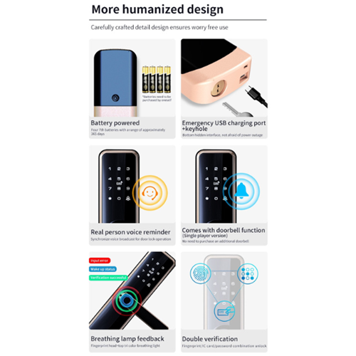 Smart Biometric Door Lock 2024 Model - Universal Side
