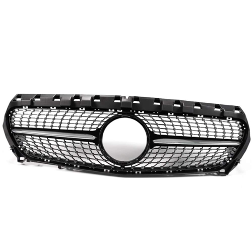 Mercedes Benz W117 CLA Class 2014-2016 Diamond Black Front Bumper Grill - 1178801503