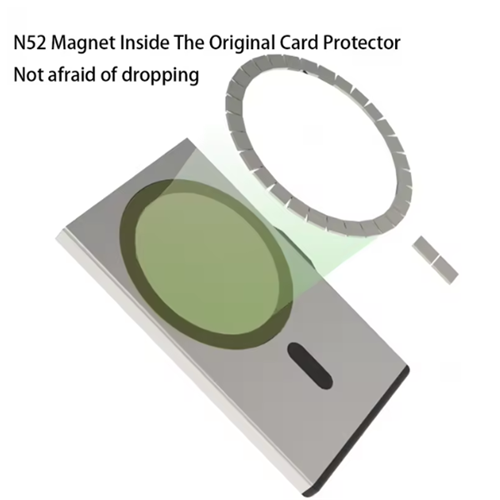 Magsafe RFID Anti Theft Magnetic Aluminum Card Holder Wallet - Silver