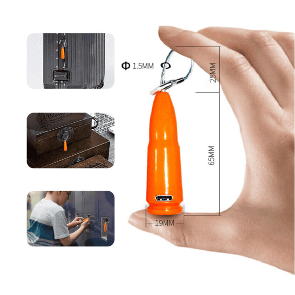 Anti-theft Smart Mini Fingerprint Padlock - T01 (Orange)
