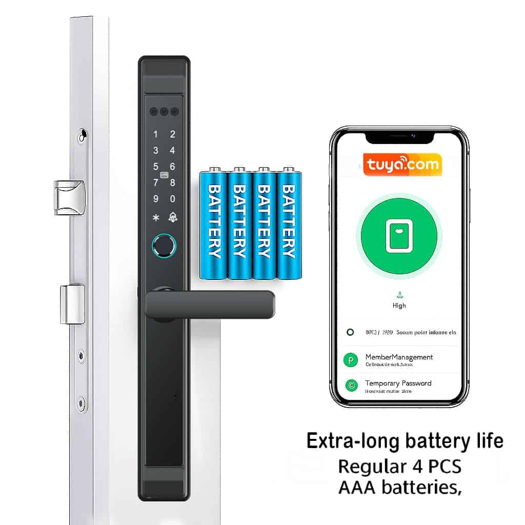 Alliminium Door Lock Tuya Upgraded 2025