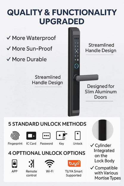 Alliminium Door Lock Tuya Upgraded 2025