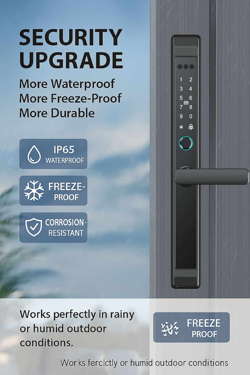 Alliminium Door Lock Tuya Upgraded 2025