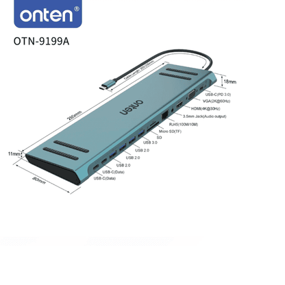 13 in 1 Type-C Multi-Function Docking Station